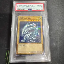 Blue-Eyes White Dragon Millennium Rare Yugioh Card Korean 15Ax-Kry07 PSA 10 - Image 1