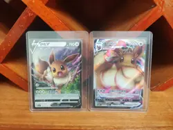 Pokemon S-Chinese Card Eevee V & Eevee VMAX Holo Set CBB2C Gem Pack VOL.2 NM - Image 1