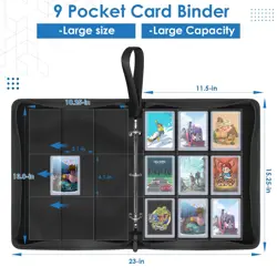 360 Pockets Toploaders Binder, 9 Pocket Toploaders Trading Card Binder for 3”... - Image 2