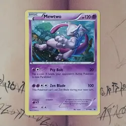 Mewtwo XY100 Black Star Promo SWIRL Holo NM Pokemon Card English - Image 1