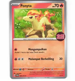 Ponyta 061/SV-P Choki Choki Promo Indonesian Indonesia Rare Card Pokemon LP - Image 1
