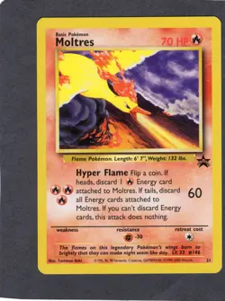 Pokemon WOTC PROMO MOLTRES #21 NM VINTAGE WOTC POKEMON PROMO CARD - Image 1