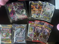 Pokemon UNOPENED booster packs LOT: Evolving skies, chilling reign, Etc - Image 1