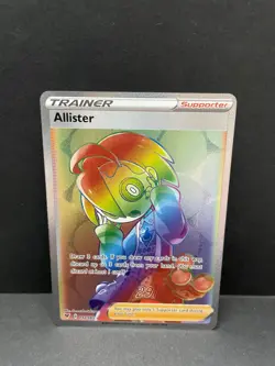 Pokemon TCG Trainer Allister 192/185 Vivid Voltage Holo Rainbow Secret Rare NM - Image 1