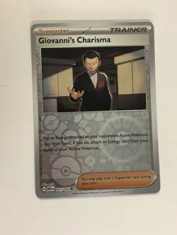 Pokemon TCG 151 Reverse Holographic Giovanni's Charisma 161/165 Near Mint - Image 1