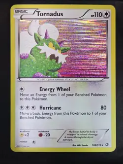 2013 Pokemon Tornadus 108/113 Legendary Treasures Holo Rare TCG Black & White - Image 1