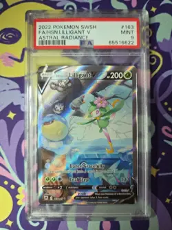 Pokemon TCG Sword & Shield Astral Radiance Hisuian Lilligant V 163 PSA 9 Mint - Image 1