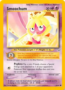 Smoochum 54/64 Neo Revelation Pokemon - Image 1