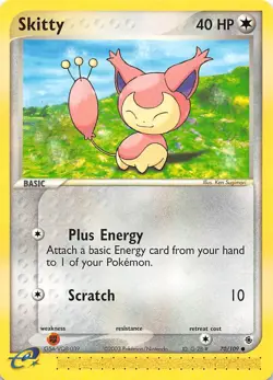 Skitty 70/109 Ruby and Sapphire Pokemon - Image 1