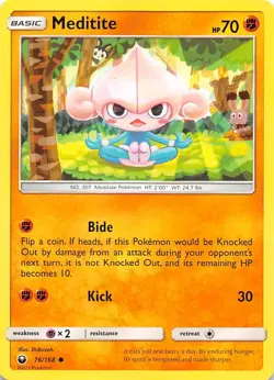 Meditite 76/168 SM Celestial Storm Pokemon - Image 1