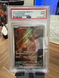 PSA 9 MINT - Charmander 168/165 Pokemon Scarlet & Violet 151 IR English - Image 1
