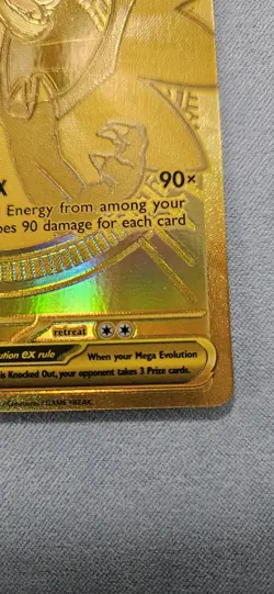 Mega Charizard X ex Gold Hyper Rare 130/094 Pokemon Phantasmal Flames English - Image 2