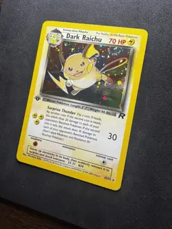 Pokemon Dark Raichu TCG Team Rocket Holo Card 83/82 1st Edition Secret Rare - Image 2