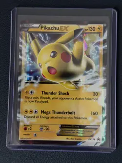 Pokemon TCG Pikachu EX XY174 Holo Black Star Promo Card 2016 - Image 1