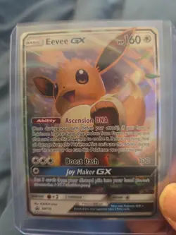 Pokemon TCG Eevee GX Holo Promo SM174 Black Star SM Basic 160 HP English Card - Image 1