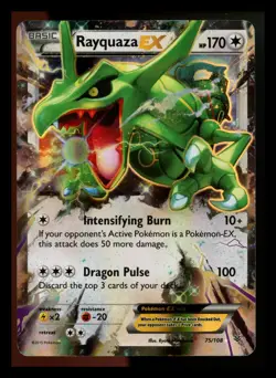 Rayquaza EX 75/108 XY Roaring Skies 2015 Holo Rare Pokemon Card TCG - Image 1
