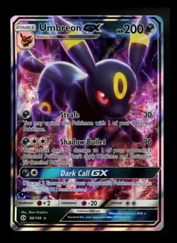 Umbreon GX 80/149 Sun & Moon Base Set 2017 Holo Rare Pokemon Card TCG - Image 1