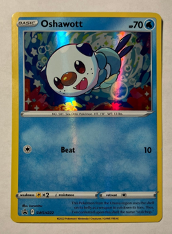 Oshawott SWSH222 Holo Black Star Promo Pokemon Card NM - Image 1