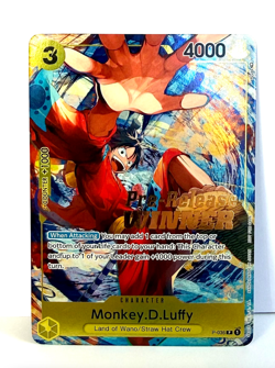 Monkey D. Luffy (Pre-Release Tournament) (Winner) P-036 One Piece Promotion Card - Image 1
