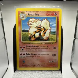 Arcanine 23/102 Uncommon Base Set Unlimited Pokemon TCG Card RARE - Image 1
