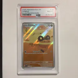 Pokemon Sandile Illustration Rare Holo Sv: Black Bolt PSA 10 135/086 2025 - Image 1
