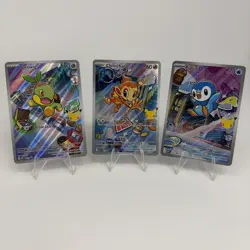 Pokemon First Partner Illustration Collection Promo Set 40-42 Turtwig Chimchar - Image 1