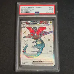 PSA 9 Mint Dragapult ex 200/167 Ultra Rare Full Art Pokemon SV06 TWM - Image 1