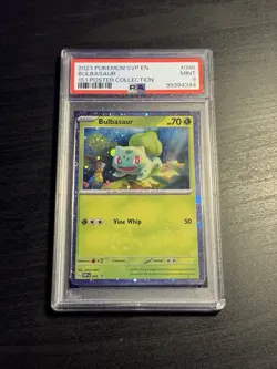 Pokemon SVP EN-SV Black Star Promo Bulbasaur 151 Poster Collection 46 2023 PSA 9 - Image 1