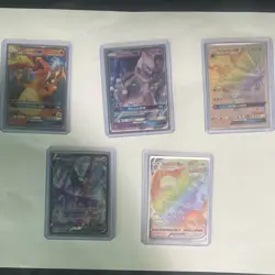 Pokemon GX/V Lot 20+ Cards Charizard, Mewtwo, Full Art, Holo Bundle - Image 1