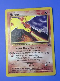 Moltres 21 Promo Wizards Black Star Promos Pokemon LP/MP - Image 1