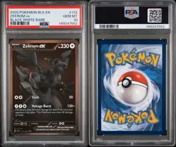 2025 POKEMON BLK EN-BLACK BOLT BLACK WHITE RARE #172 ZEKROM EX PSA 10 - Image 3