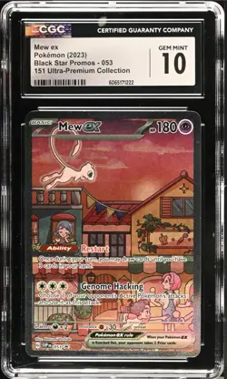 CGC 10 GEM MINT Mew EX 053 Ultra Premium 151 Black Star Promo Full Art Pokemon - Image 1