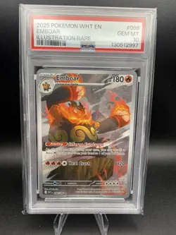 Pokemon White Flare EN #098 Emboar Illustration Rare PSA 10 - Image 4