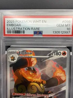 Pokemon White Flare EN #098 Emboar Illustration Rare PSA 10 - Image 5