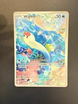 Pokemon Scarlet & Violet Base Set Wiglett Illustration Art Rare 206/198 - LP/MP - Image 3