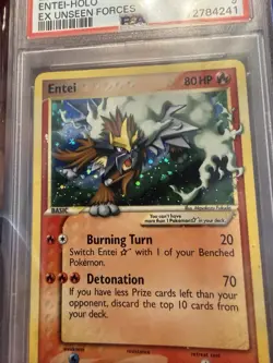 2005 POKEMON EX UNSEEN FORCES GOLD STAR #113 ENTEI-HOLO PSA 9 - Image 2