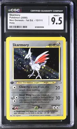 2000 Skarmory Pokemon Neo Genesis 13 1st Edition Holo CGC 9.5 - Image 1