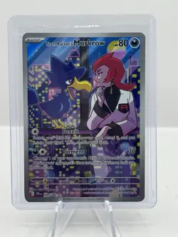 2025 Pokemon DRI EN Destined Rivals #200 Team Rocket's Murkrow Illustration Rare - Image 1