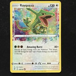 Pokemon TCG Rayquaza Amazing Rare, Vivid Voltage 138/185, Mint Condition - Image 1