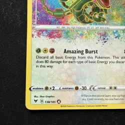 Pokemon TCG Rayquaza Amazing Rare, Vivid Voltage 138/185, Mint Condition - Image 5