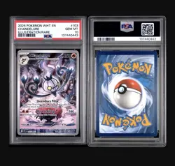 2025 POKEMON WHT EN-WHITE FLARE ILLUSTRATION RARE #103 CHANDELURE PSA 10 - Image 3