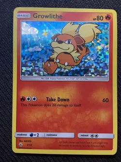 Growlithe 1/12 McDonalds Promo Pokemon English Confetti Holo 2018 - Image 1