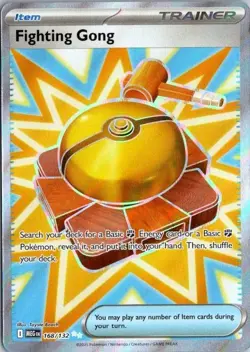 Fighting Gong 168/132 Trainer Ultra Rare Pokemon ME01: Mega Evolution NM - Image 1
