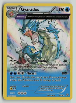 Gyarados 2015 Pokemon 21/98 XY Ancient Origins Stage 1 130 HP Holo Rare Pokemon - Image 1