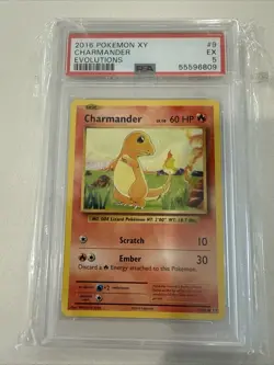 2016 Pokemon XY Evolutions Charmander Psa 5 - Image 1