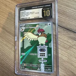 Pidgeotto 119/108 AR Ruler Of The Black Flame Pokemon Japanese CGC 10 PRISTINE - Image 2