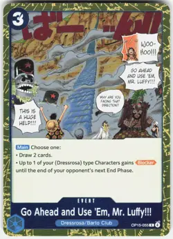 Go Ahead and Use Em Mr. Luffy Foil OP15-055 Adventure on Kami's Island One Piece - Image 1