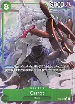 Carrot Alternate Art Foil EB04-013 The Azure Sea's Seven One Piece - Image 1