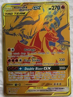 Reshiram & Charizard GX SM247 Holo Sun & Moon Promo Pokemon Card - Image 1