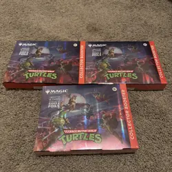 LOT 3X MTG Teenage Mutant Ninja Turtles Collector Booster 15 Cards NEW SEALED - Image 1
